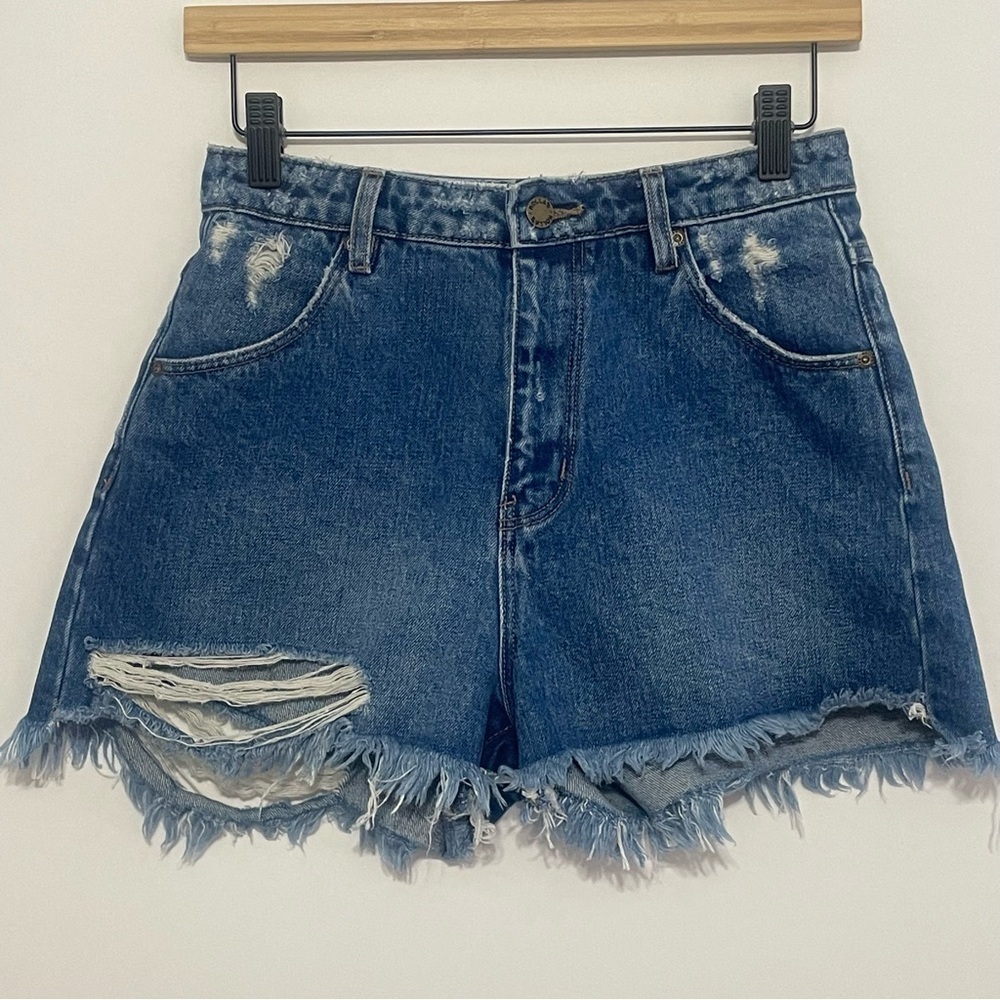 Rolla's Dusters Women's High Rise Slim Denim Shorts Size 25